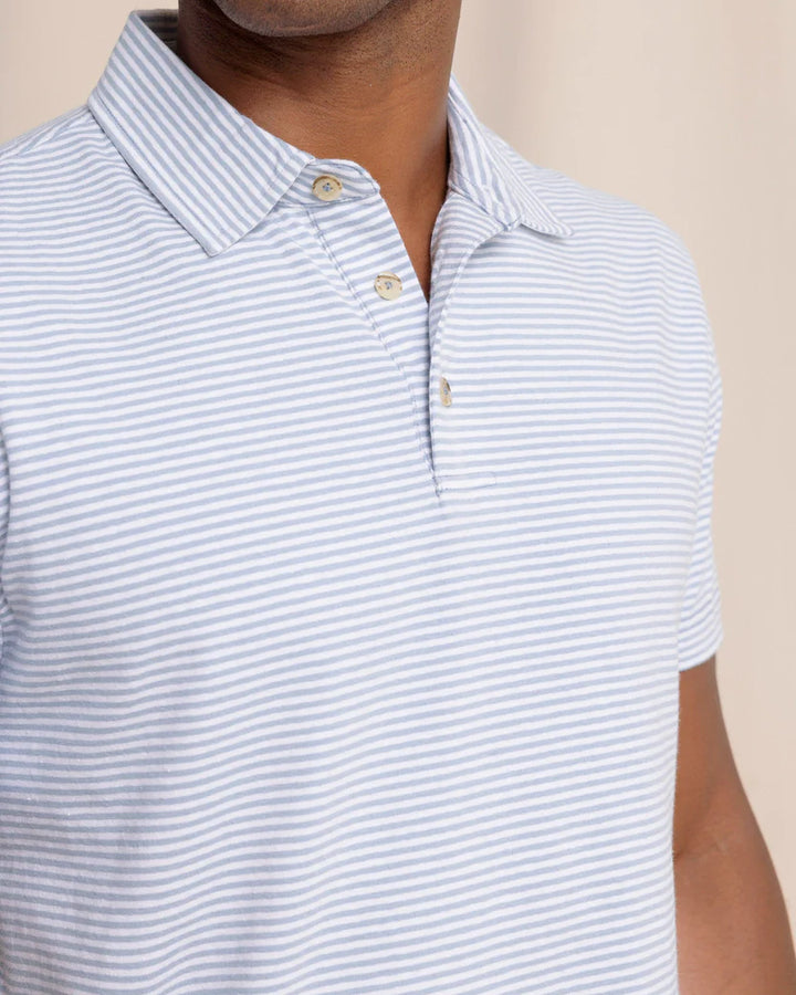 Linen Cotton Sandwave Polo (Tsunami Grey)