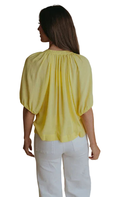 Henley Top (Lemon)