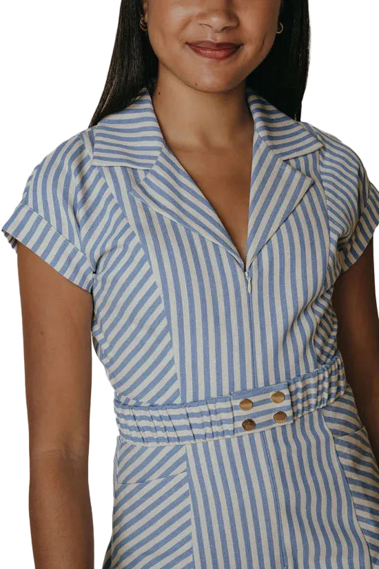 Aly Dress (Blue Stripe)