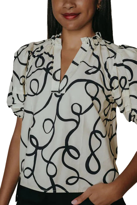 Alix Blouse (Scribble)
