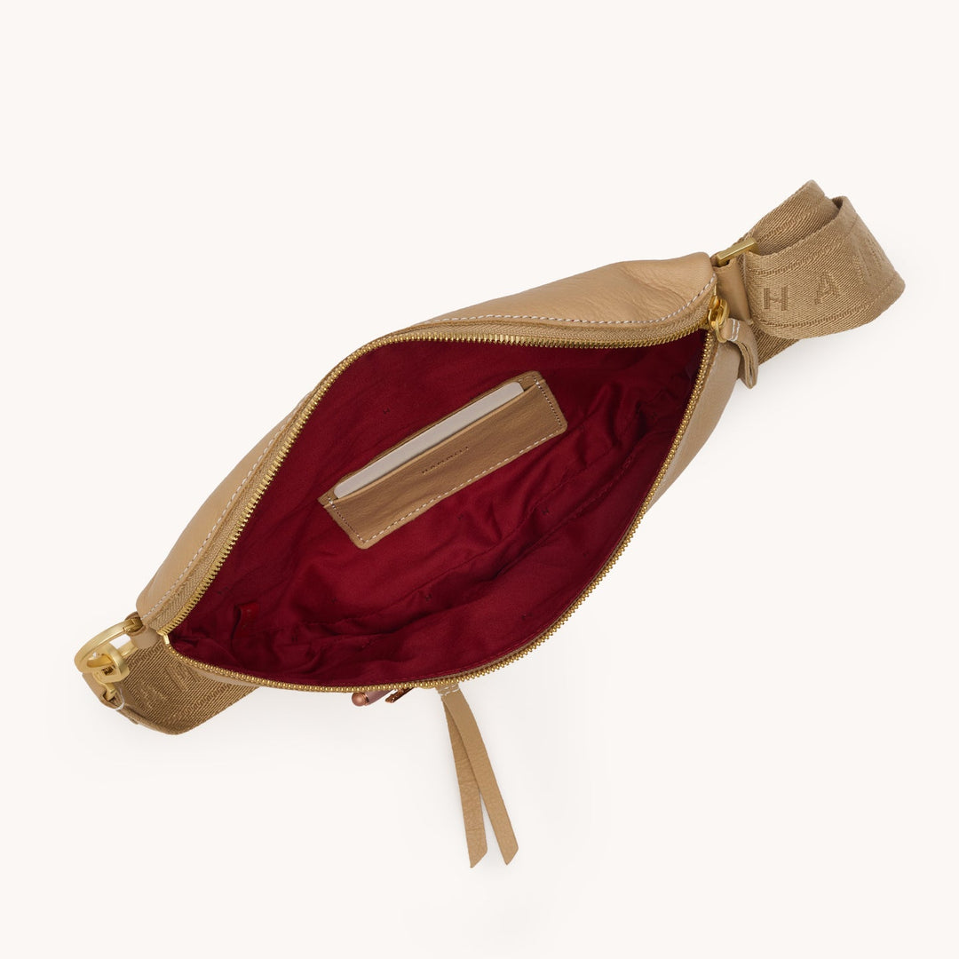 Charles Crossbody Medium (Toasty Sand/Brushed Gold)