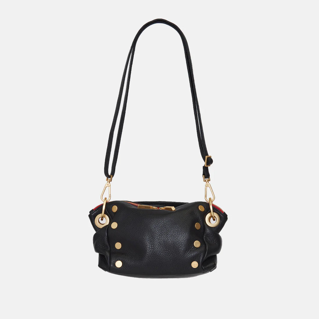 Daniel Crossbody Clutch (Black Red Zip)