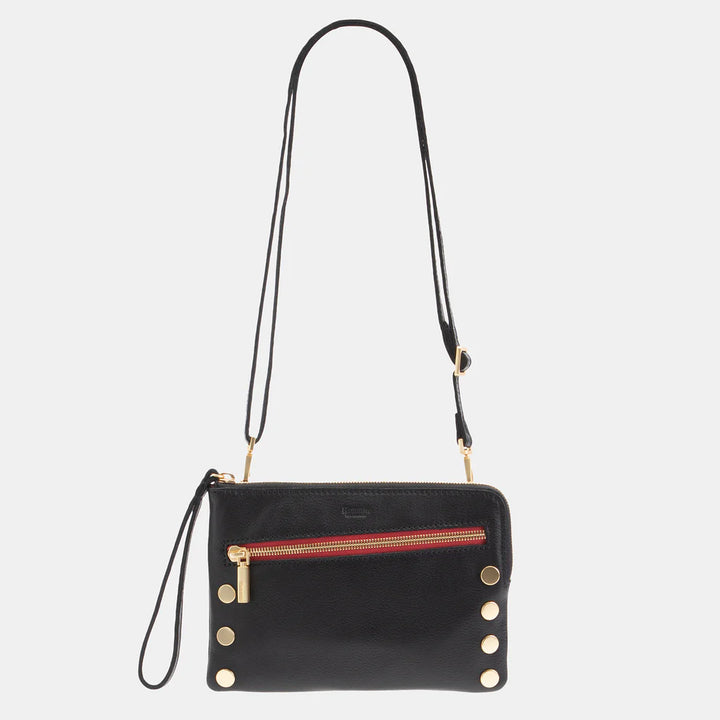 Nash Small (Black Brushed Gold Red Zipper)