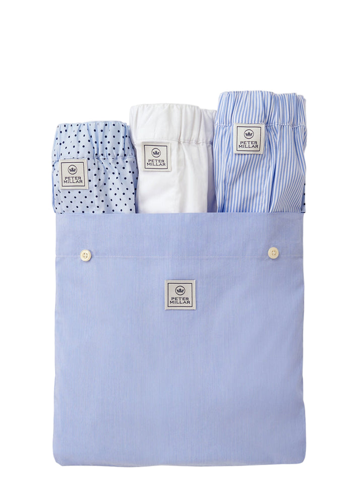 Dempsey Three-Pack Cotton Boxer (Cottage Blue)
