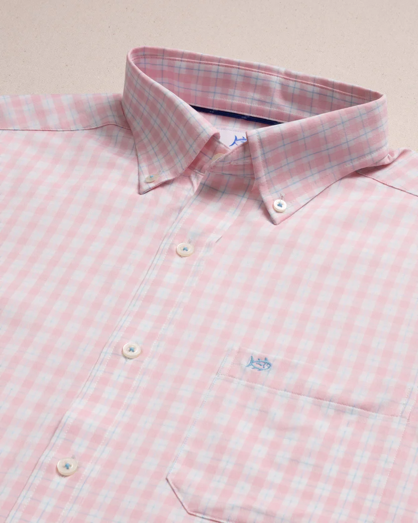 LS Coastal Breeze Precheck Plaid Sportshirt (Orchid Pink)