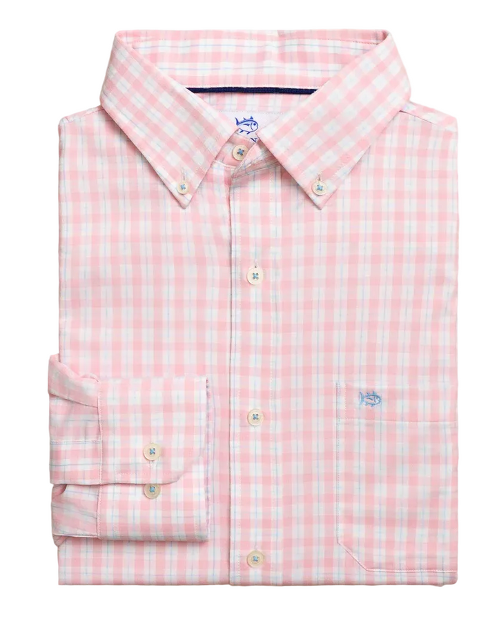 LS Coastal Breeze Precheck Plaid Sportshirt (Orchid Pink)