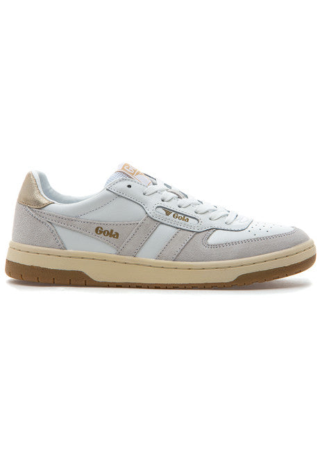 Hawk Sneakers (White/White/Gold)