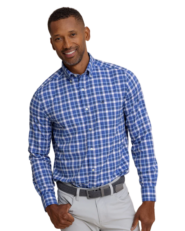 River Ridge Plaid Sportshirt (Surf Blue)