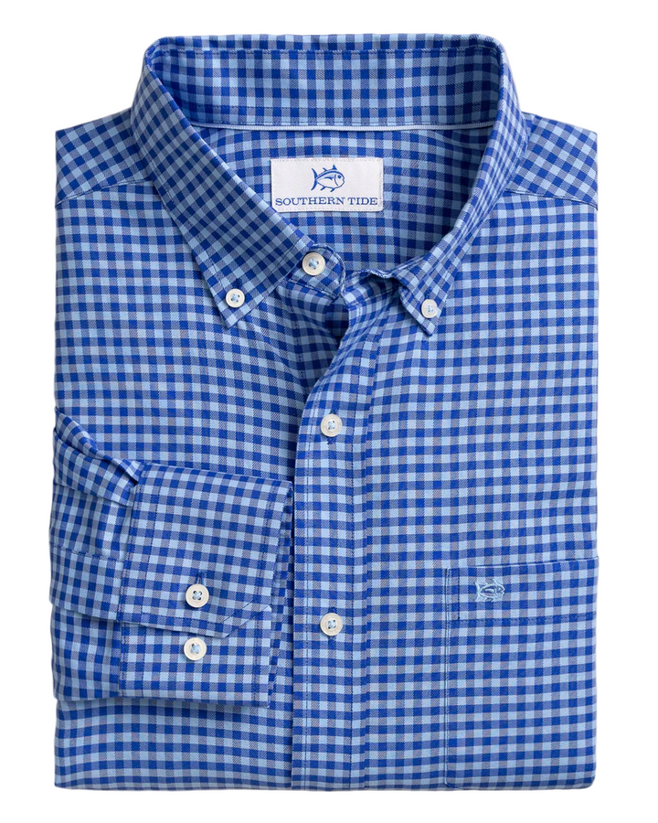 Silver Lake Plaid Sportshirt (Surf Blue)