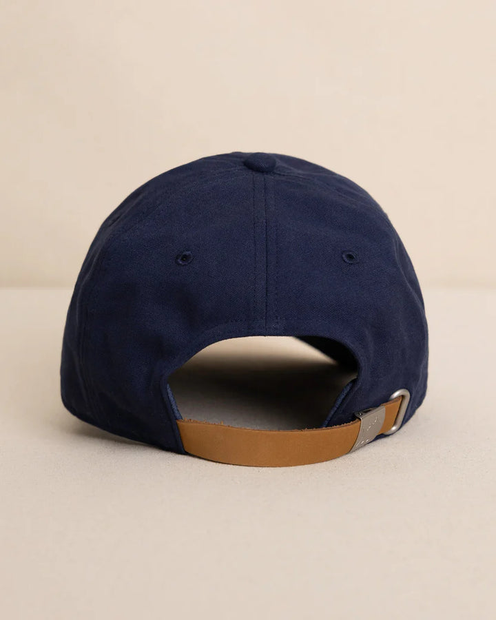 Canvas Leather Strap Hat ( Navy)
