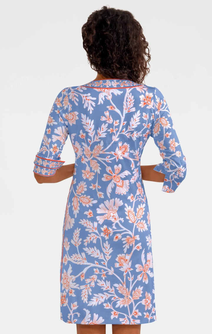 Split Neck Dress (Peri)