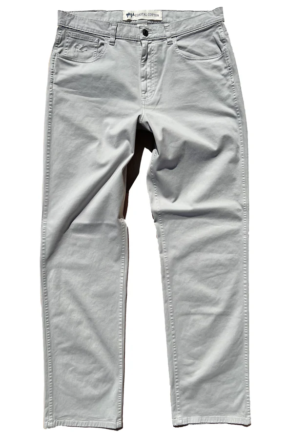5 Pkt Stretch Twill Pants (Stone Grey)