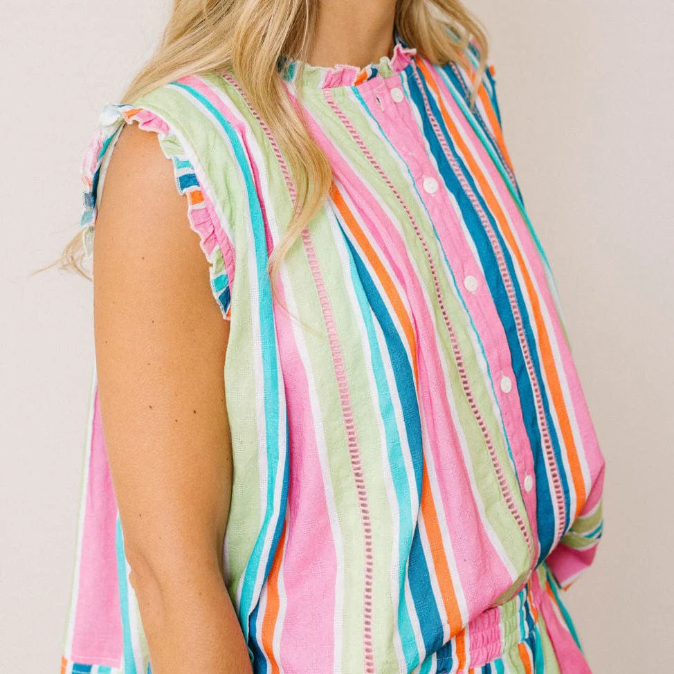 Augustine Top (Castaway Stripe)