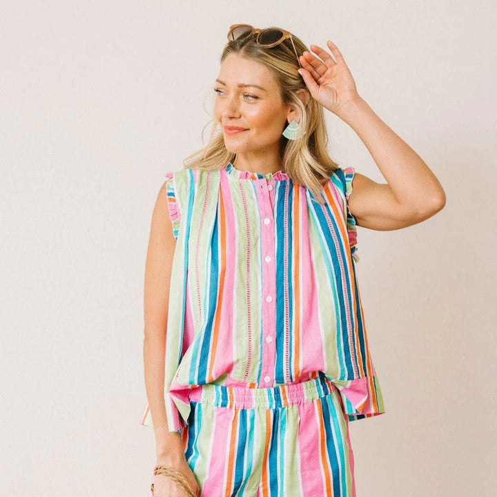 Augustine Top (Castaway Stripe)