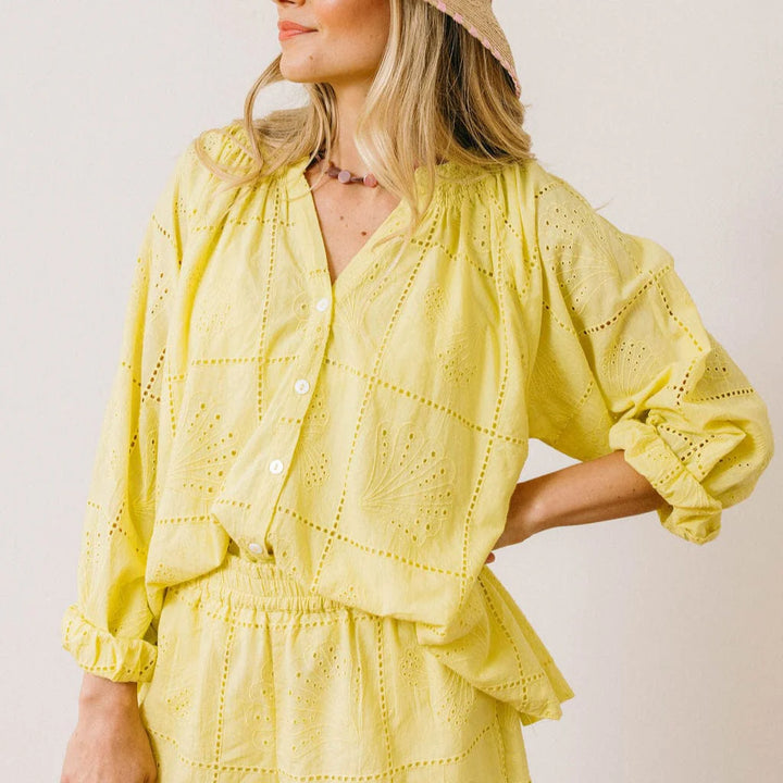 Limeade Shell Cotton Eyelet Set