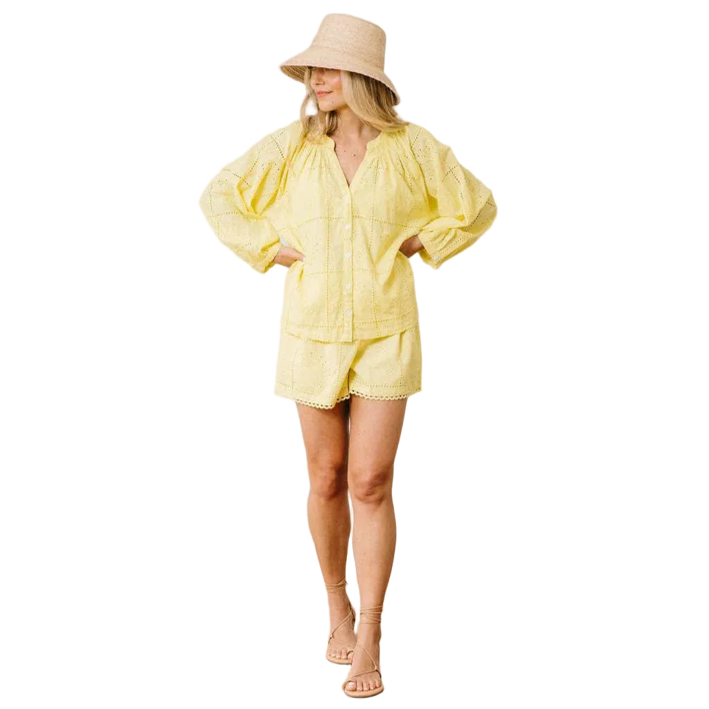 Limeade Shell Cotton Eyelet Set