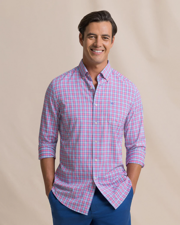 Tortuga Plaid Sportshirt (Island Pink)