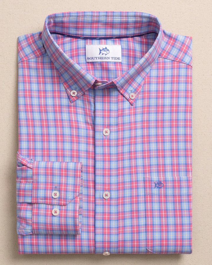 Tortuga Plaid Sportshirt (Island Pink)