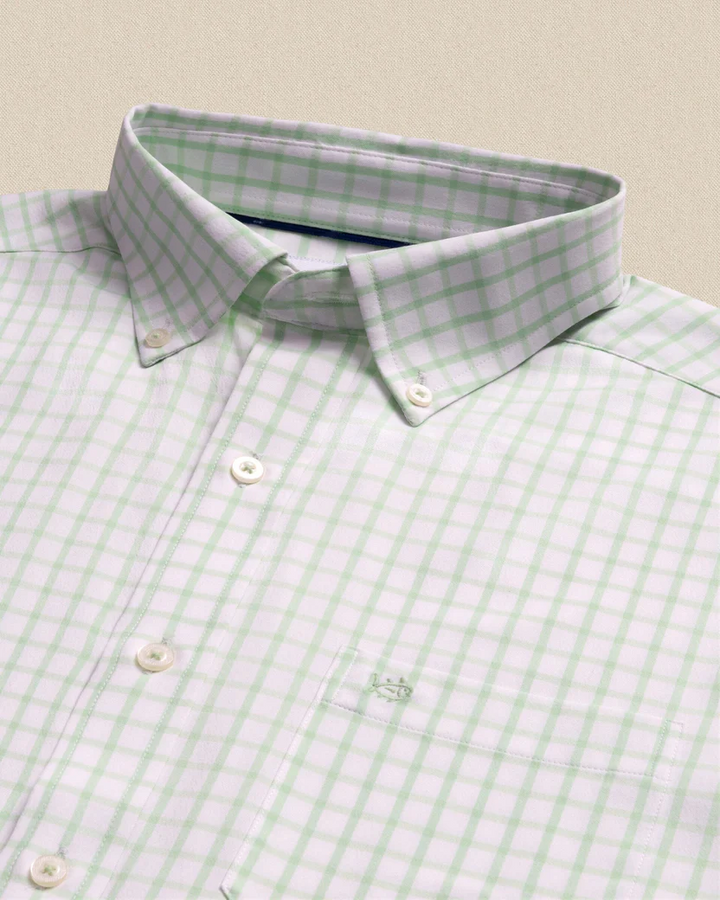 Coastal Breeze Tradewind Tattersall Sportshirt (Green Ash)