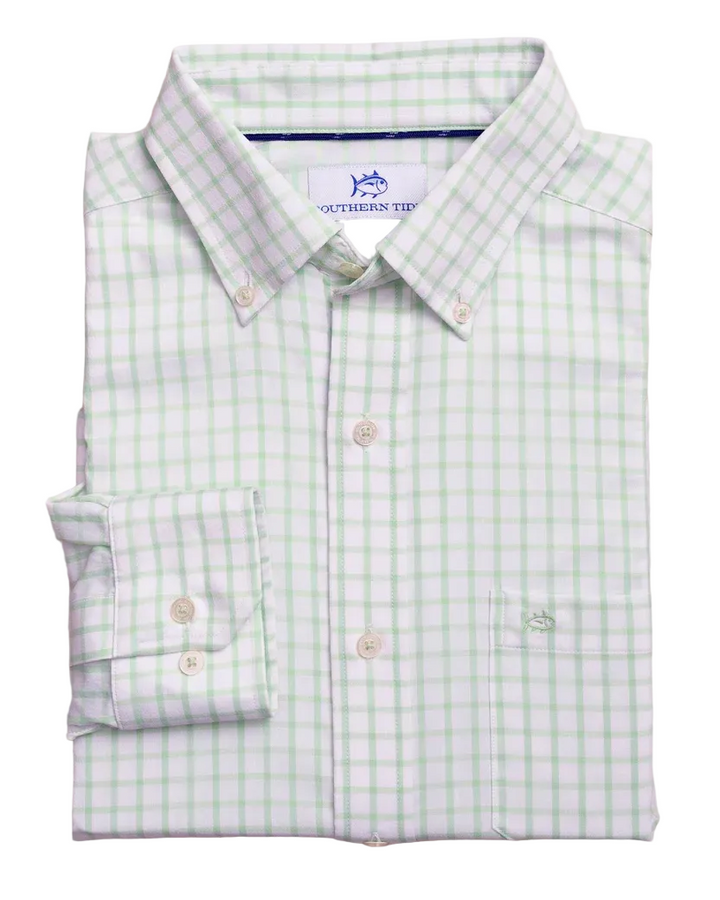 Coastal Breeze Tradewind Tattersall Sportshirt (Green Ash)
